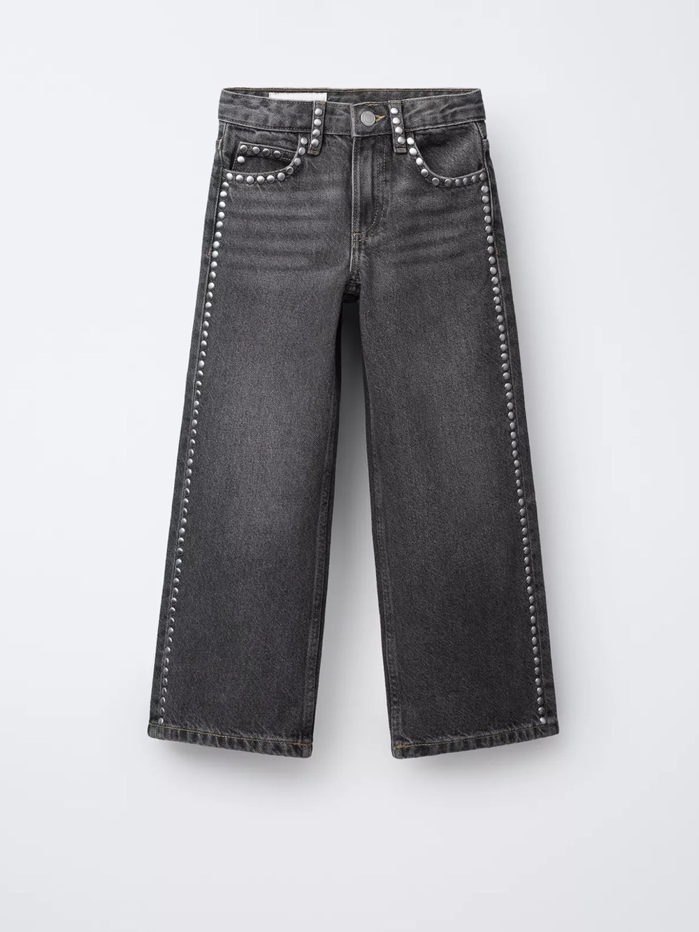 ZARA Studded Wide Leg Jeans Girls 11-12  | High Rise, Trendy
